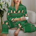 thumbnail image 6 of Honeii Christmas Corgis Print Women's Pajama Sets Long Sleeve Button Down Sleepwear Nightwear Soft Pjs Lounge Sets 2PCS-X-Large, 6 of 7