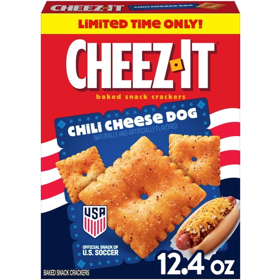 Cheez-It Chili Cheese Dog Baked Snack Crackers, Limited Edition, 12.4 oz