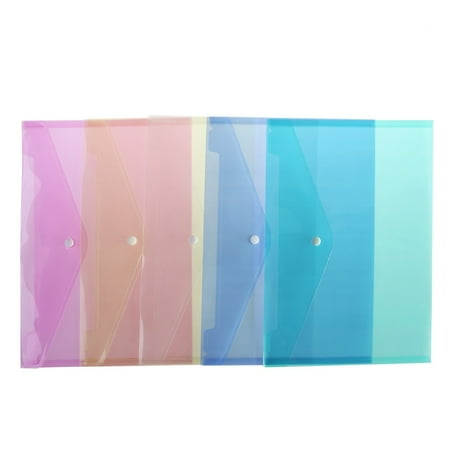 20 Pcs Clear Document Folder Convenient Folder Snap Button Folder Document Envelope Folder Document Folder with Button