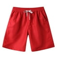thumbnail image 2 of Miluxas Men's Athletic Shorts with Pockets , Basketball, Running and Gym Shorts, Lightweight and Quick Dry Workout Shorts Red XXL(XXL), 2 of 3