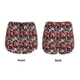 thumbnail image 3 of Honeii Graffiti Valentine Day print a double-layered women's running short, ideal for gym, tennis, and various activities, complete with a practical pocket-Medium, 3 of 7
