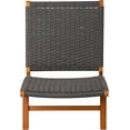 thumbnail image 5 of Pura Vida Modern Outdoor Lounge Chair - Comfortable Reclining Design with Woven Web Seat, Durable Wood Construction - Ideal for Porch, Patio, Lawn, Garden - Charcoal Gray, 5 of 5
