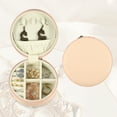 thumbnail image 5 of Unique Bargains Portable Round Jewelry Box Jewelry Organizer Box for Travel for Trip Pink 1 Pc, 5 of 6