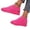 Pink, variant on Womens Fashion Plus Size Flyknit Breathable Round Toe Casual Shoes, Slip On Walking Shoes, Wedge Sneakers, Orthopedic Chunky Mesh Sock Sneakers