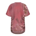 thumbnail image 4 of Tops Cortos para Mujeres, Cintura Plisada Cuello Redondo Tamaño Grande Camiseta de Manga Corta Top Casual Hecha de Estante de Imitación, Camisetas Casuales de Mujer, 4 of 6