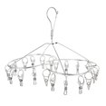 thumbnail image 1 of 1pc Multi Purpose Stainless Steel Clothes Hanger with Socks Clips for Drying Rack, 1 of 3