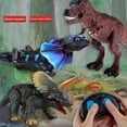 thumbnail image 4 of Lubelski RC Dinosaur Toy Vivid Look Tyrannosaurus Rex Triceratop Model Simulated Walking Creative Early Education Smart Toy Infrared Remote Control Dinosaur Kids Electric Toy Boys Gift, 4 of 7