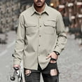 thumbnail image 4 of qucoqpe UPF 50 Sun Protection Shirt for Men Casual Long Sleeve Button Down Work Blouse Top Bassic Lapel Shirts with Two Pockets, 4 of 6