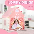 thumbnail image 6 of Wilwolfer Pink Kids Play Tent for Toddlers and Girls Indoor and Outdoor Fun House, 6 of 7