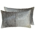 thumbnail image 2 of 12" X 20" X 5" Salt And Pepper Gray And White 2 Pack Cowhide Pillow, 2 of 5