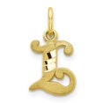 thumbnail image 1 of Diamond2Deal 10K Yellow Gold Solid Small Letter L Initial Charm Pendant for Women, 1 of 5