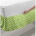 thumbnail image 2 of Clover Bed Skirt, Luck Pattern Shamrock Leaves Repetition Irish Culture, Elastic Bedskirt Dust Ruffle Wrap Around for Bedding Decor, 4 Sizes, Apple Green Lime Green, by Ambesonne, 2 of 2