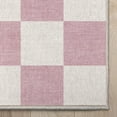 thumbnail image 4 of Well Woven Apollo Square Modern Geometric Pink Flat Pile Easy to Clean 3'3" x 5' Area Rug for Living Room Dining Room Bedroom and Kitchen, 4 of 6