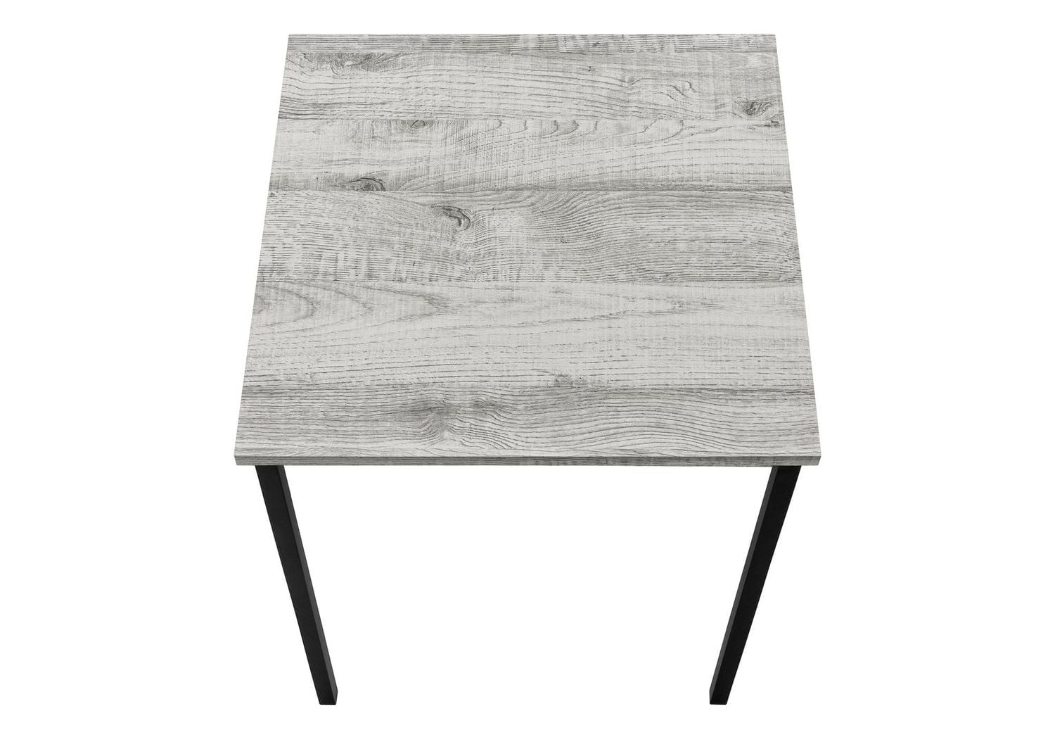 Monarch Specialties Table Set, 3pcs Set, Coffee, End, Black Metal, Grey Laminate, Contemporary, Modern