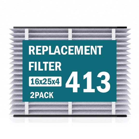 2-Pack 413 Replacement Filter, 13 16x25x4 Air Filter Compatible with AprilAire Whole House Air Purifier 1410,1610,2410,2416,3410,4400