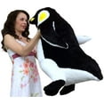 thumbnail image 3 of American Made Giant Stuffed Penguin 30 Inch Big Soft Stuffed Animal Made in USA America, 3 of 15