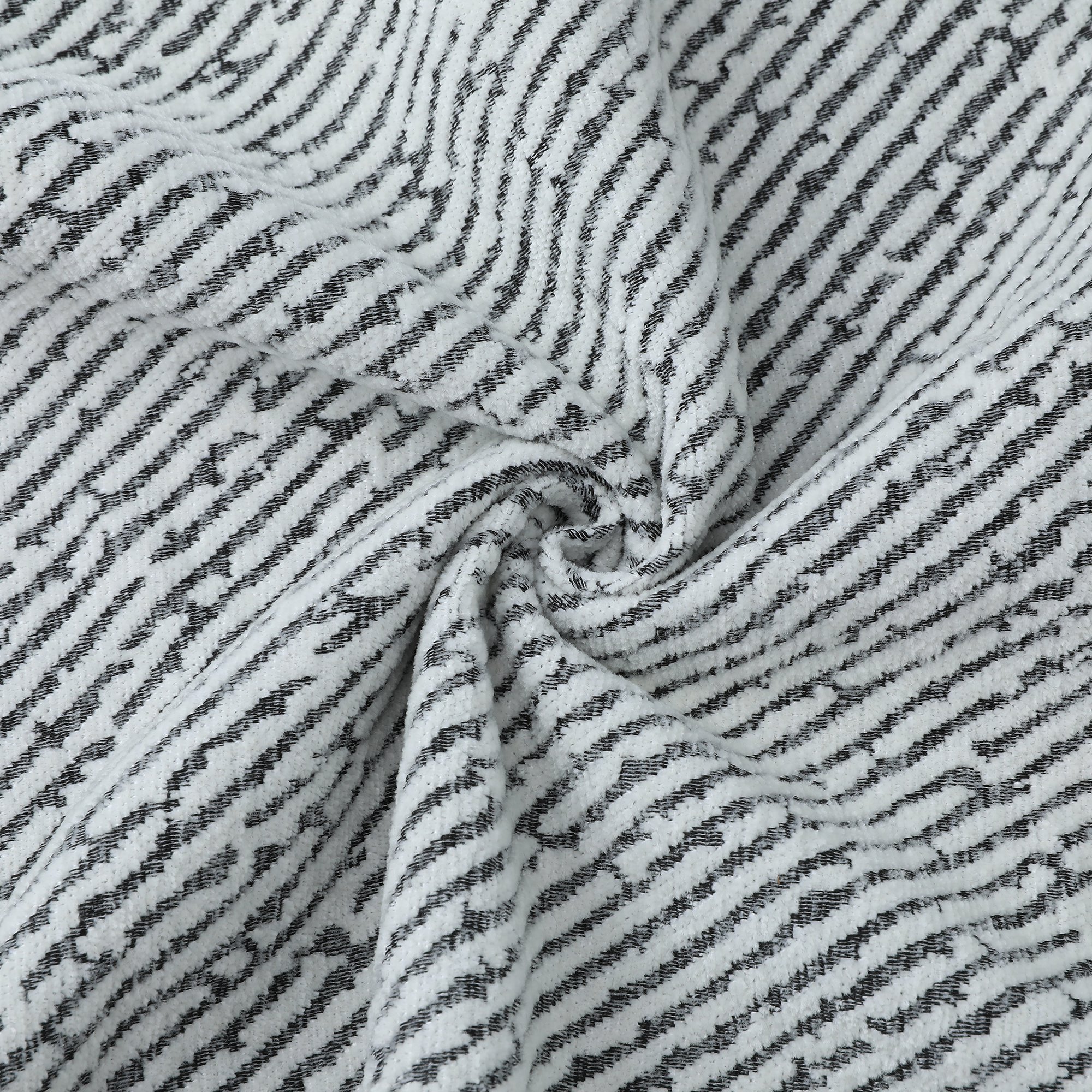 Unique Bargains 4 Pcs Soft Chenille Pillowcase Grey/White 18" x 18"