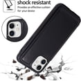 thumbnail image 5 of Design for iPhone 11 Wallet Case with Tempered Glass Screen Protector Credit Card Holder Wallet Slot Stand Kickstand Flip Leather Protective Cover for iPhone11/Eleven i Phone11 XI 11R Men Black, 5 of 8
