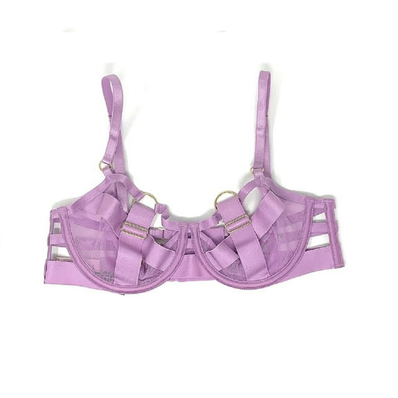 Victoria's Secret Very Sexy Strappy Unlined Balconet Bra Lilac Size 36B NWT