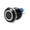White, variant on YAHHU 22mm 12V-24V Waterproof Selflocking Latching Push Button Switch White LED Annular Illuminated 1NO1NC with Black Zinc Alloy Shell for Car RV Truck Marine Boat
