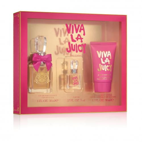 VIVA LA JUICY 3 PCS SET 1 OZ EAU DE PARFUM SPRAY and 5 ML PARFUM and 1