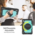 thumbnail image 2 of Case for Samsung Galaxy Tab S10 Lite/S10 FE/S9 FE 10.9 Inch with Screen Protector, 360 Degree Rotating Kickstand Hand Strap Heavy Duty Shockproof Cover with Shoulder Strap, Sky Blue PC, 2 of 7