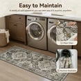 thumbnail image 3 of SIXHOME 3-Piece Kitchen Rugs and Runner Set Washable Vintage Kitchen Mat Non-Slip Low-Profile Rugs for Kitchen Sink Laundry Bedside 20"x32"+20"x48"+20"x59" Black, 3 of 8