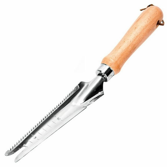 HJQEQVD Weed Puller Tool 2025 Upgraded 13Inch Wooden Handle Weeder Puller Tool Stainless Steel Gardening Weeding Tool 5 In 1 Weeding Tool Weed Remover Tool for Garden Lawn Yard Patio Terrace