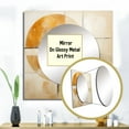 thumbnail image 3 of Designart "A Sense of Timelessness Watercolor Yellow and Black I" Abstract Painting Square Mirror For Wall Decor - Large Gold Square Printed Wall Mirror Art - Wall Mounted Square Mirror, 3 of 5