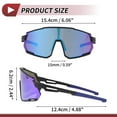 thumbnail image 4 of Unique Bargains Motorcycle Riding Goggles Anti-Glare Tri-Acetyl Cellulos PC UV400 Blue Lens Black Frame, 4 of 6