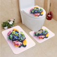thumbnail image 1 of ABPHQTO Bodegón con flores frescas Juego de alfombras de baño de 3 piezas Alfombra de baño Alfombra de contorno y tapa de inodoro, 1 of 2