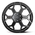 thumbnail image 2 of 4PLAY Wheels 4PS26 22 Inch Rims and Tires Fit 6x135 & 6x139.7 22x10 Gloss Black Brushed with Tinted Clear - TS-37 AT 285/45-22 (Set of 4), 2 of 5