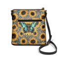 thumbnail image 2 of Kuiaobaty Butterfly Sunflower Print Crossbody Bag for Women, Leopard Print Vegan Leather Crossbody Purse with Smooth Zipper, Lightweight Waterproof Shoulder Handbag, Multi Pocket Hobo Bag, 2 of 7