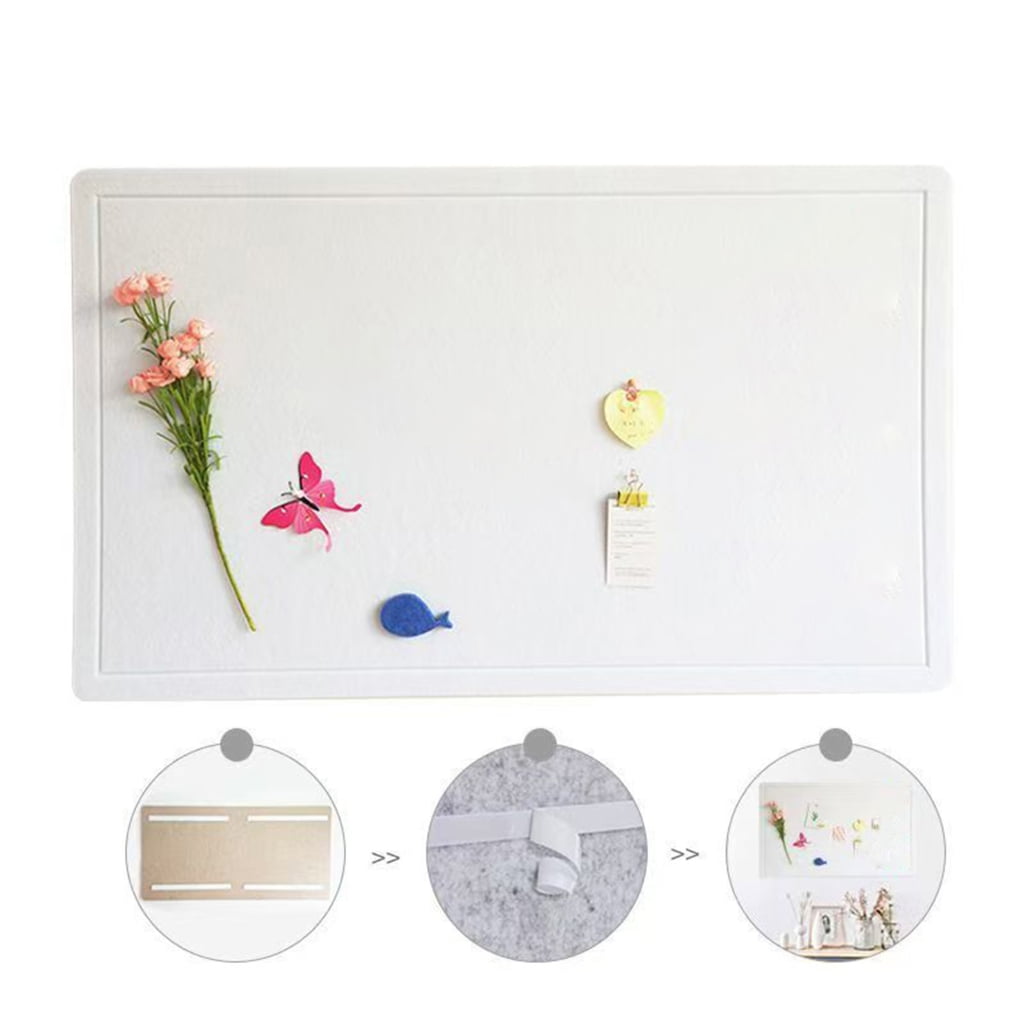 MOMOJIA User Friendly Felt Fabric Bulletin Board Peeling Stick Mounting Surfaces Suitable for Photos Note Office Home School Use