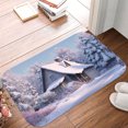 thumbnail image 5 of 1pc Snowy Cottage in the Woods Absorbent Non-Slip Bathroom Thickened Flannel Rug Decor,Soft,Quick Drying,Suitable For Indoor/outdoor Use,Bathrooms,Bedrooms,Kitchens,Terrace,Laundry Rooms,16"x24", 5 of 9
