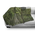 thumbnail image 3 of Central America Soft Flannel Fleece Blanket, Suspended Bridge at Natural Rainforest Park in Costa Rica Natural Landscape, Cozy Plush for Indoor and Outdoor Use, 60" x 80", Multicolor, by Ambesonne, 3 of 6