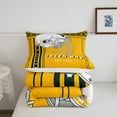 thumbnail image 5 of American Football Bedding Twin, Football Game Bedding Comforters & Sets Youth American Football City Style Comforter Set, Yellow Black and White Helmet Quilt (Green Bay), 5 of 6
