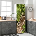 thumbnail image 3 of Self Adhesive Refrigerator Door Mura Sticker, Peel and Stick Removable Refrigerator Wrap Decal, Fridge Door Decals Sticker for Home and Kitchen Decor, Leaf Series, 3 of 5