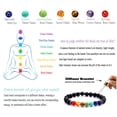 thumbnail image 7 of 8mm Lava Rock Aromatherapy 7 Chakra Essential Oil Diffuser Bracelet Elastic Natural Stone Yoga Beads Bracelet Men Women, 7 of 7
