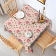 thumbnail image 2 of Strawberry Princess Pattern Square Tablecloth,Waterproof Square Table Cover,Wipeable Spillproof Washable Table Cover for Home Kitchen Party Decor 60"x60"(152x152cm), 2 of 6