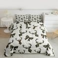 thumbnail image 2 of jejeloiu Cartoon Camo Bow Queen Comforter Set,Jungle Wildlife Bedding Sets,Retro Camouflage Pattern Bedding Comforter Set For Teens,Breathable Home Decor Reversible,3pcs, 2 of 8