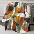 thumbnail image 6 of Mid-century Modern Throw Blankets, Vintage Color Abstract Geometric Pattern Soft Fleece Blanket Decorative for Home Sofa Couch Chair Living Bedroom, 40x50 inches,, 6 of 8