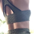thumbnail image 3 of GaThRRgYP Bras for Women GaThRRgYP Fashion Women Solid Color Sleeveless Cold Shoulder Casual Tanks Blouse Tops, 3 of 6