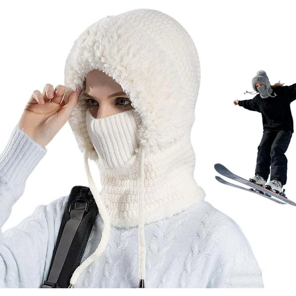 3 in 1 Beanie Hat with Scarf and Mask for Men & Women, All-in-One Fleece Lined Winter Hat for Daily Use, Skiing and Outdoor Activities
