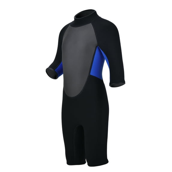 REALON Kids Wetsuits for Girls Boys Toddler Children Shorty Wet Suit 2-14 Years 3mm Neoprene Swimsuits in Cold Water Back Zip for Diving Surfing Jet Skiing Swimming