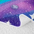 thumbnail image 5 of Manfei Space Astronaut Dino Animals Twin Quilt Set,Neon Stars Rainbow Twin Coverlet Set,Blue Pink,2 Pieces,1 Bedspread and 1 Pillowcase, 5 of 7