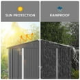 thumbnail image 5 of Asofer 8' x 6' Outdoor Storage Shed, Tool shed, Outdoor Storage Clearance for Backyard Patio, Gray, 5 of 13