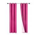 thumbnail image 2 of Gorgeous Home Linen Set of 2 Panels 100% Blackout Bedroom Window Curtain Panels, 84", Hot Pink, 2 of 5