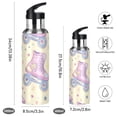 thumbnail image 2 of Yayeee 20oz Insulated Water Bottle Double Wall Stainless Steel with Flip Straw Lid, Roller Disco, 2 of 7