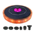 thumbnail image 2 of Honmine Solar Powered Spout Outdoor Courtyard, Fountain with 7 Color LED Light, 5 Nozzles and 1 Adapter for Swimming Pool, Bathroom, and Garden, 2 of 6